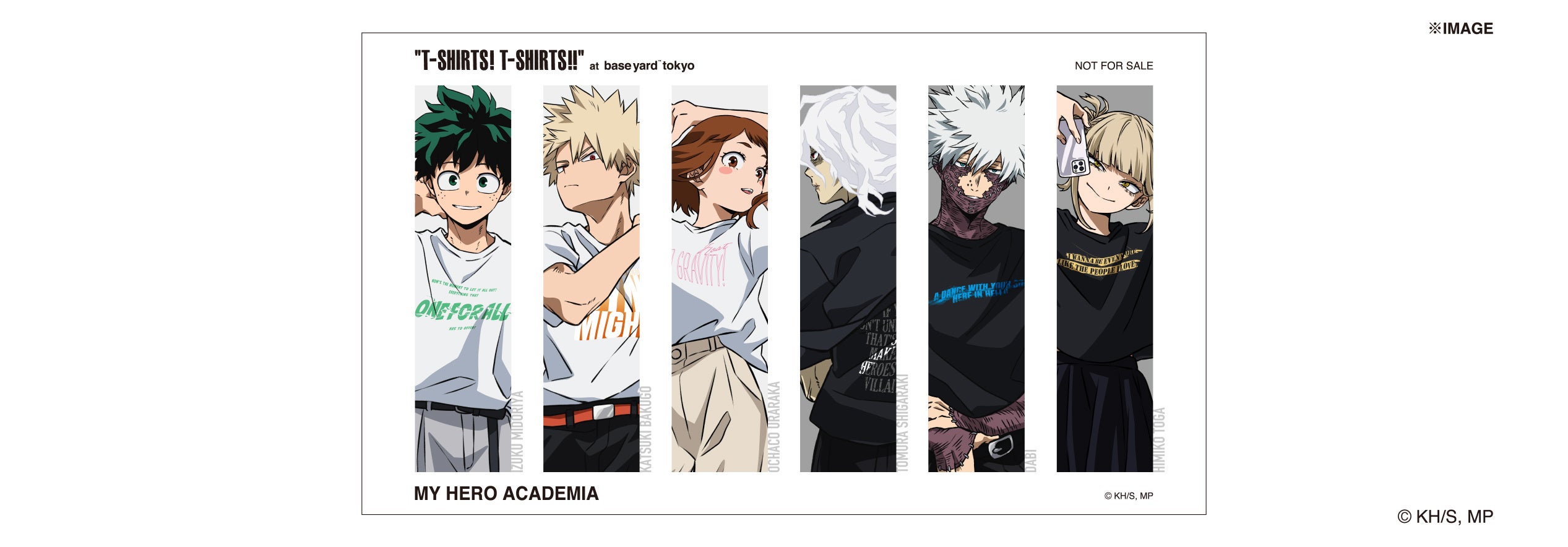 アニメ『僕のヒーローアカデミア』SPECIAL POPUP「MY HERO ACADEMIA“T-shirts! T-shirts!!”」ベースヤードト...