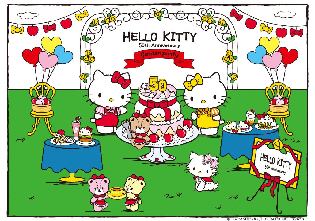 「HELLO KITTY 50th Anniversary GARDEN PARTY」​オリジナルデザインのノベルティ第2弾が​7月18日(木)から全...