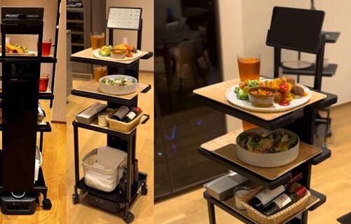 自律移動ロボット「カチャカ」の飲食店向けパッケージおよび配膳・下膳専用棚を発売