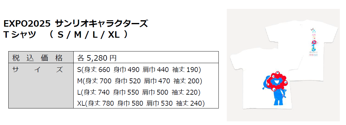 【大阪・関西万博】サンリオキャラクターズとのコラボレーション商品が7月12日(金)に発売！