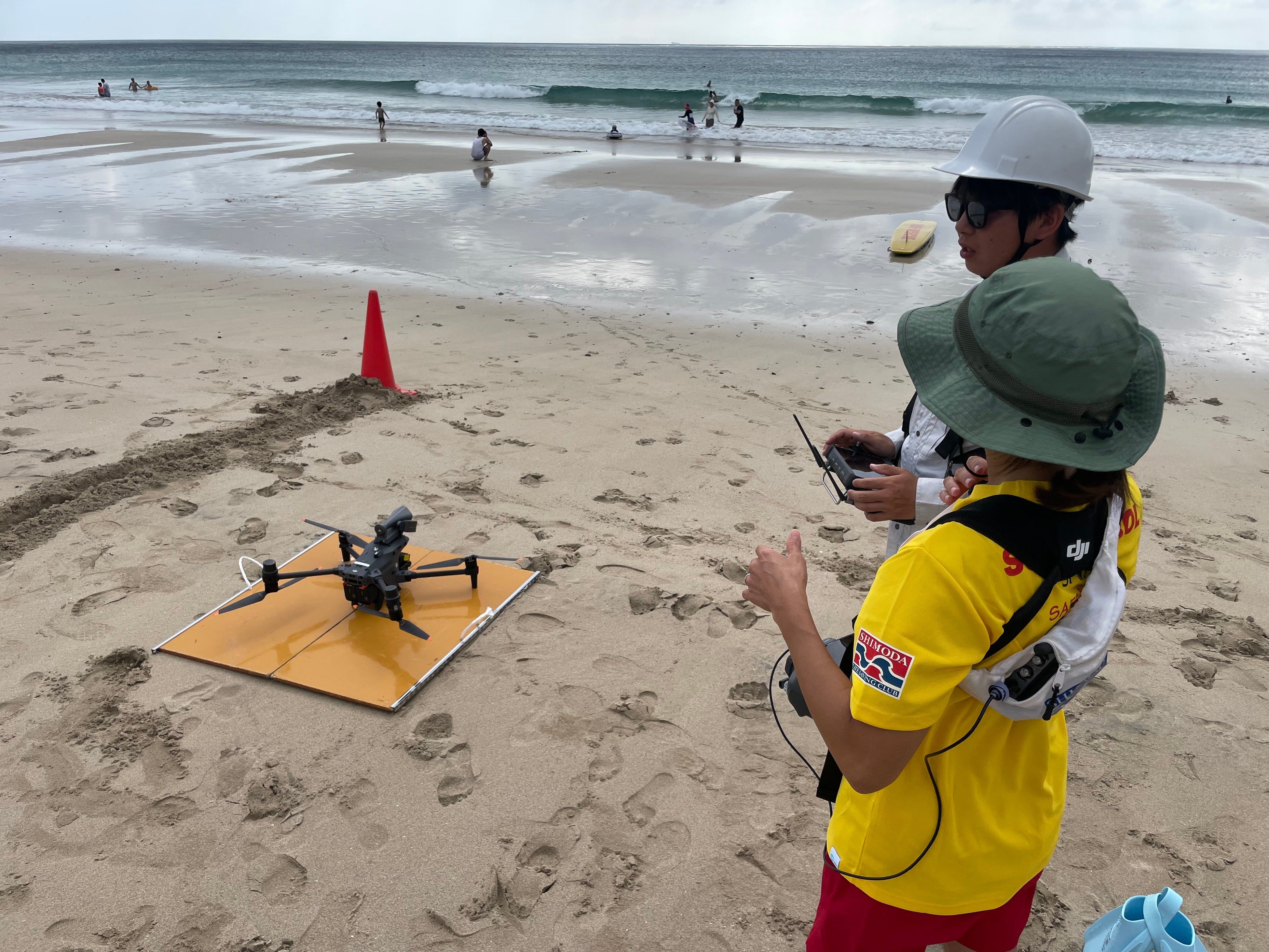 【下田ライフセービングクラブ】ドローンによる海水浴場パトロールを実施しています　白浜大浜海水浴場