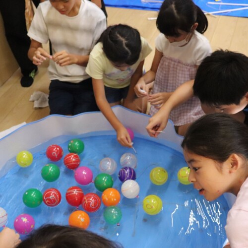 中高校生と一緒に子どもたちで夏祭り企画