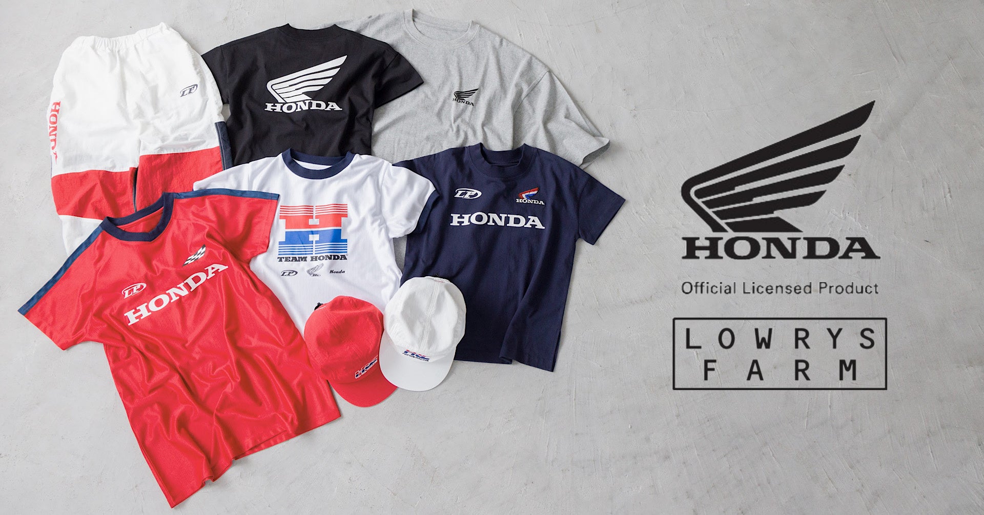 LOWRYS FARMがモータースポーツの感動をつくる「Honda（ホンダ）」とのコラボアイテムを2024年7月5日（金）よ...