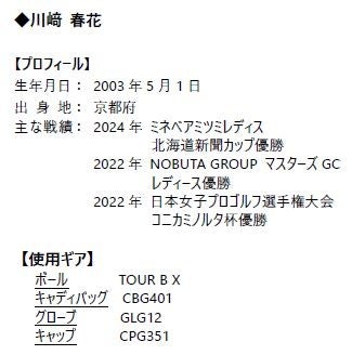 川﨑春花 ブリヂストンゴルフのボールで国内女子ツアー4勝目！