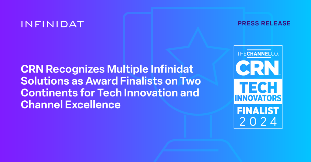 Infinidatの複数のソリューションが、CRNの複数地域における「技術革新」と「チャネルエクセレンス」アワード...