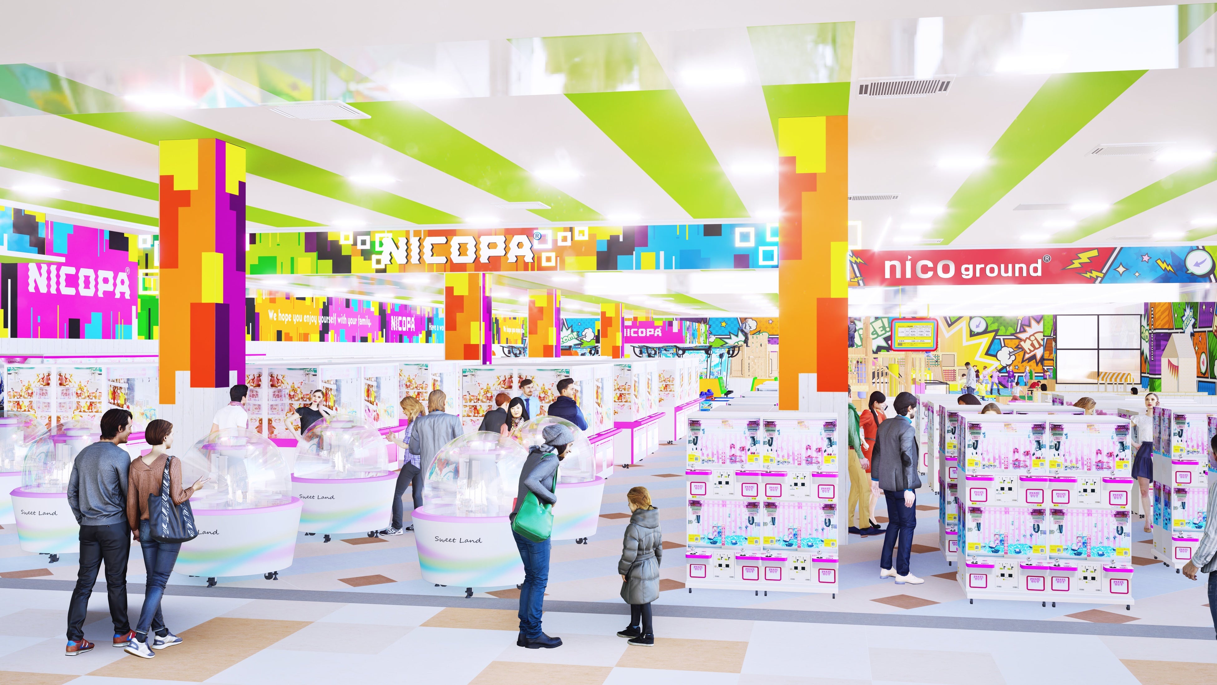 愛知県岡崎市「エルエルTOWN」内のファミリーアミューズメント施設「NICOPA & nico ground 岡崎店」が7月13日...