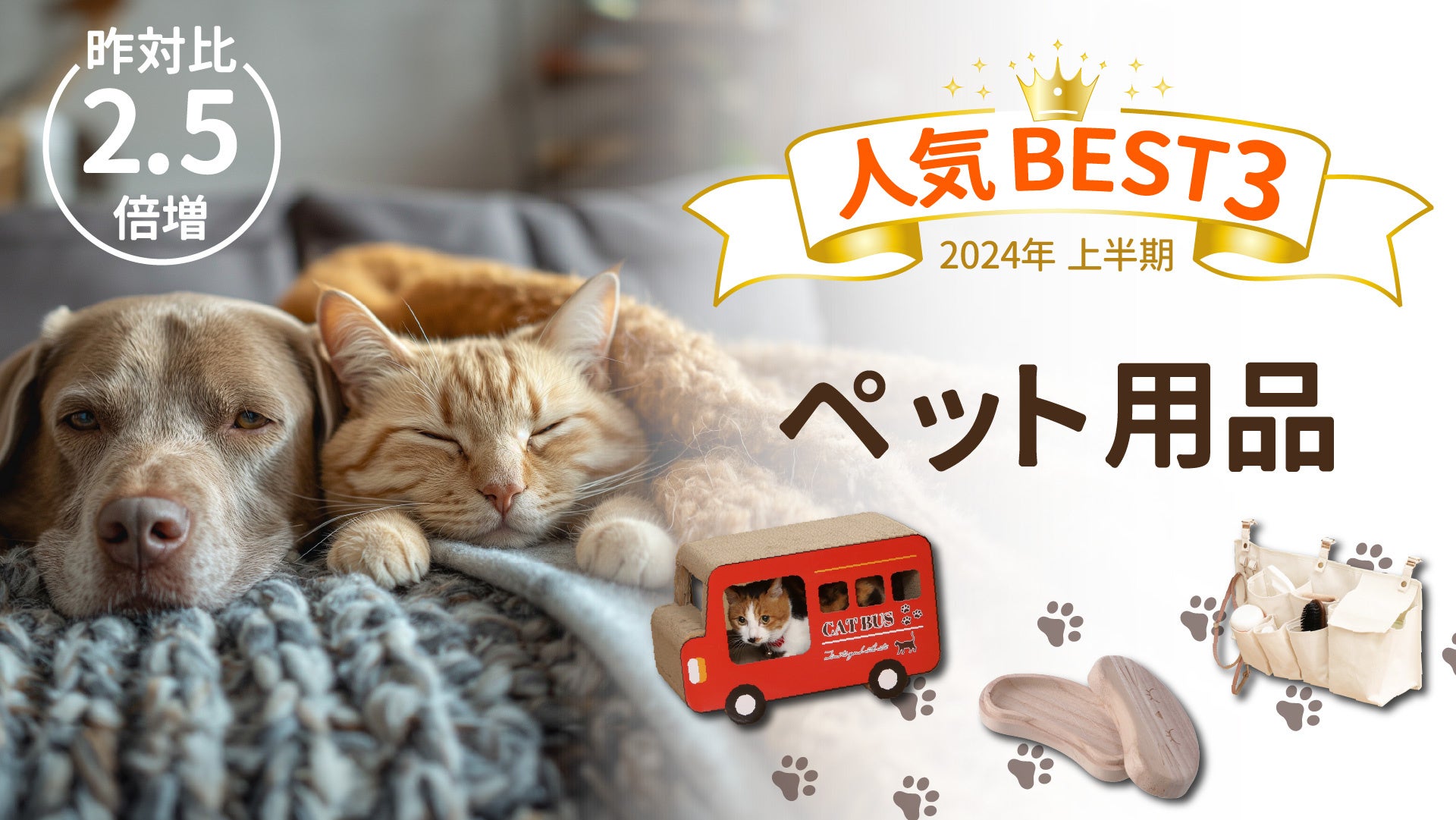 【上半期BEST】ペット用品の販売数TOP3を発表　注目は昨対比2.5倍増の「ねこひげケース」求められる理由を調査