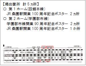 JR桑園駅開業100周年を迎え、広告枠に「ありがとう」と「笑顔」のメッセージ～感謝の想いを込めたサインボー...