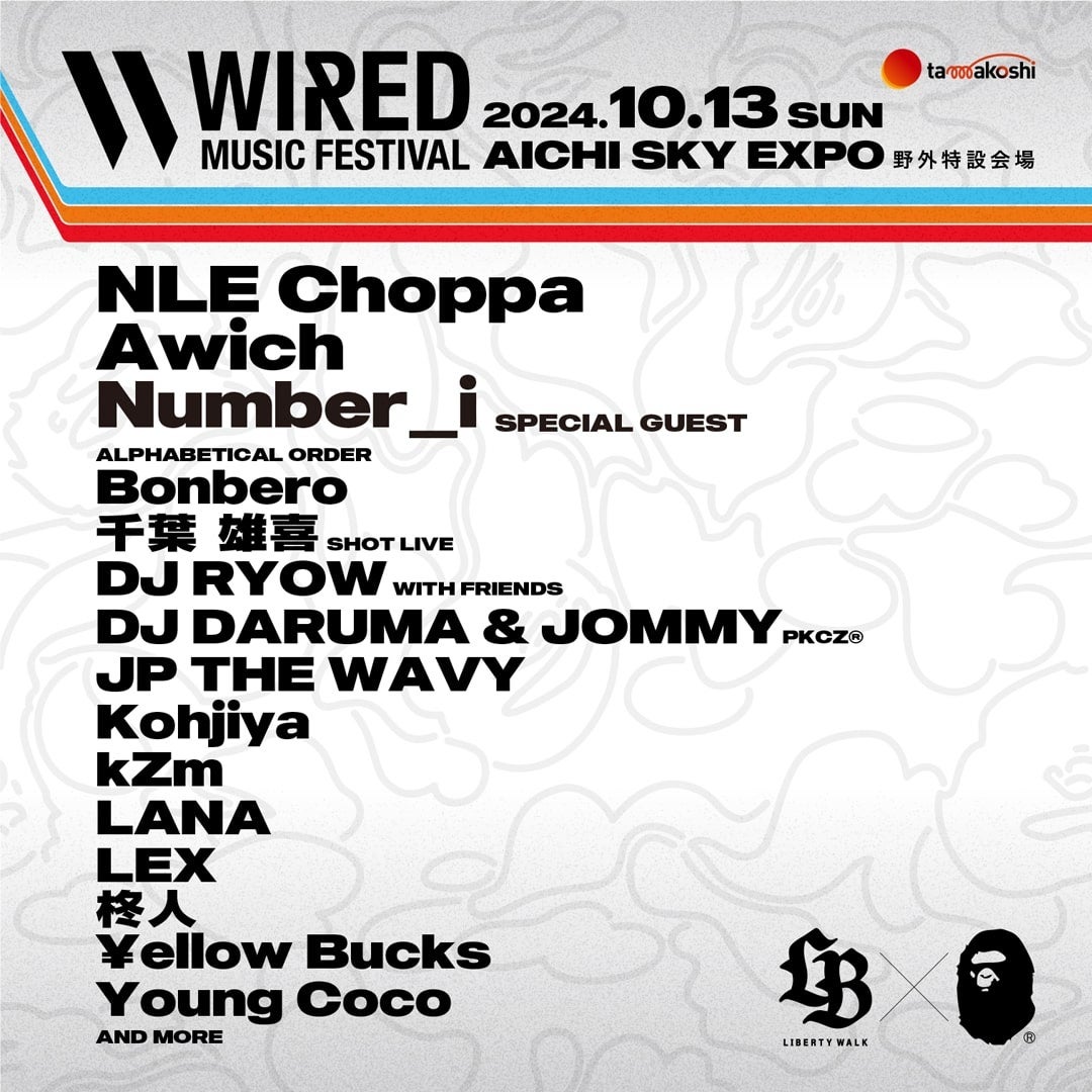 『WIRED MUSIC FESTIVAL’24』スペシャルゲストとしてNumber_iが出演決定！