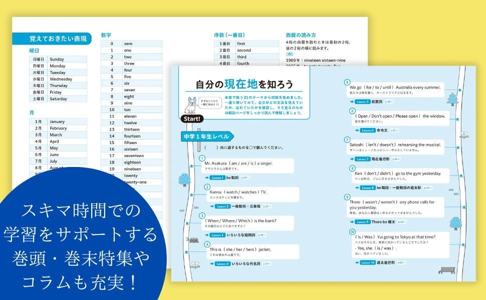 1 日10分からはじめられる！新刊『音声DL付　スキマ時間にサクッと復習！　中学英語学び直しドリル』2024年7...