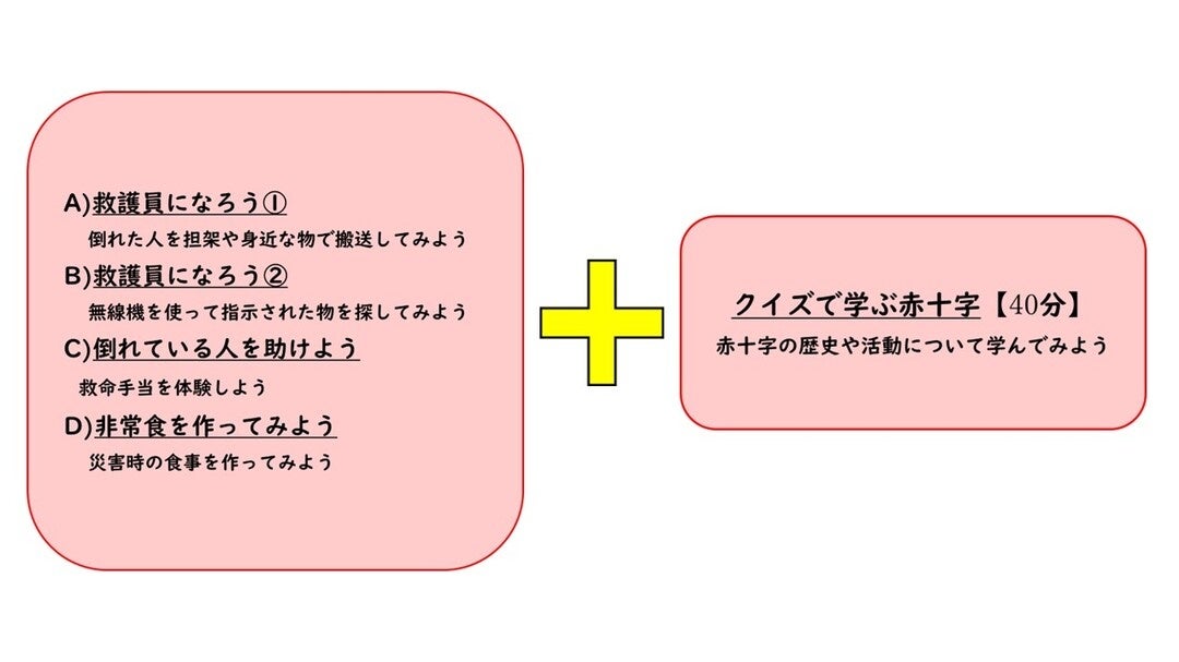 まるで赤十字救護員のような体験ができるチャンス！？　救命手当や非常食づくり体験