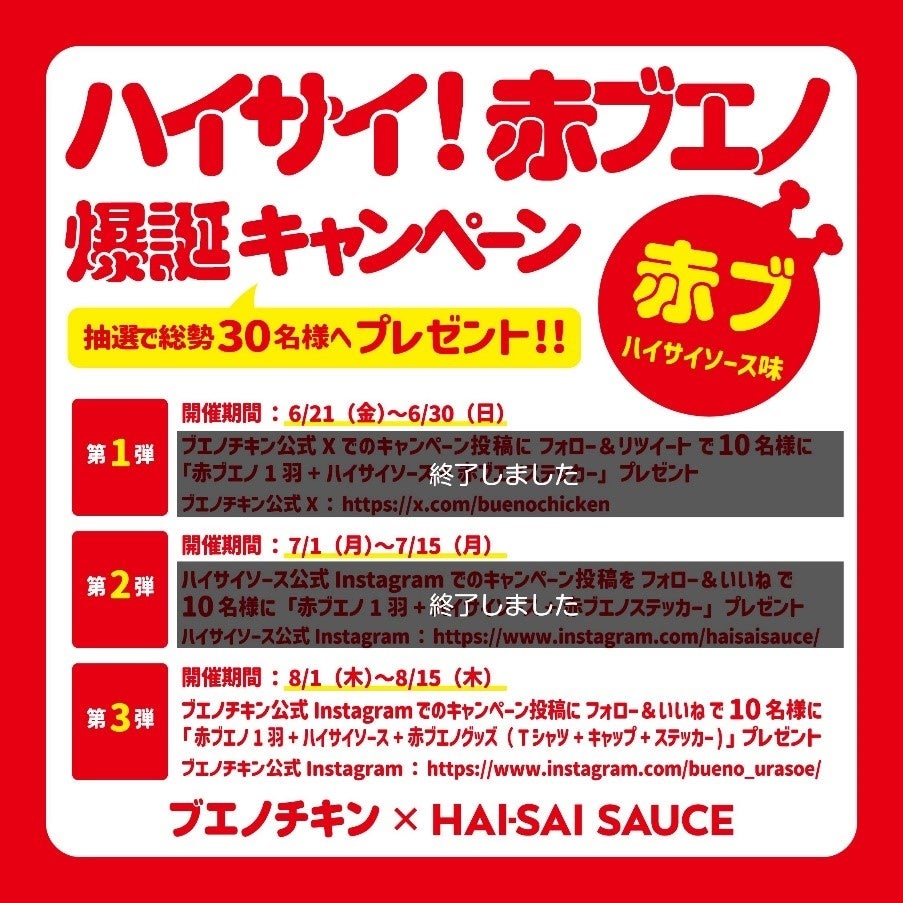 東京初出店！売り切れ必至！沖縄ソウルフード『ブエノチキン』からハイサイソースを使用した新味『赤ブエノ-...