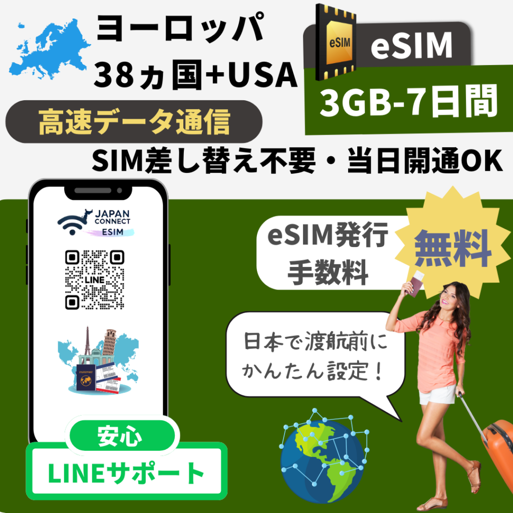 海外旅行者用のプリペイドeSIM『JapanConnect eSIM』サービス販売開始！