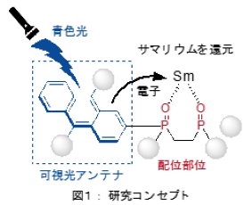 可視光エネルギーでサマリウムを還元する配位子開発に成功－希土類元素(レアアース)であるサマリウムの使用量...