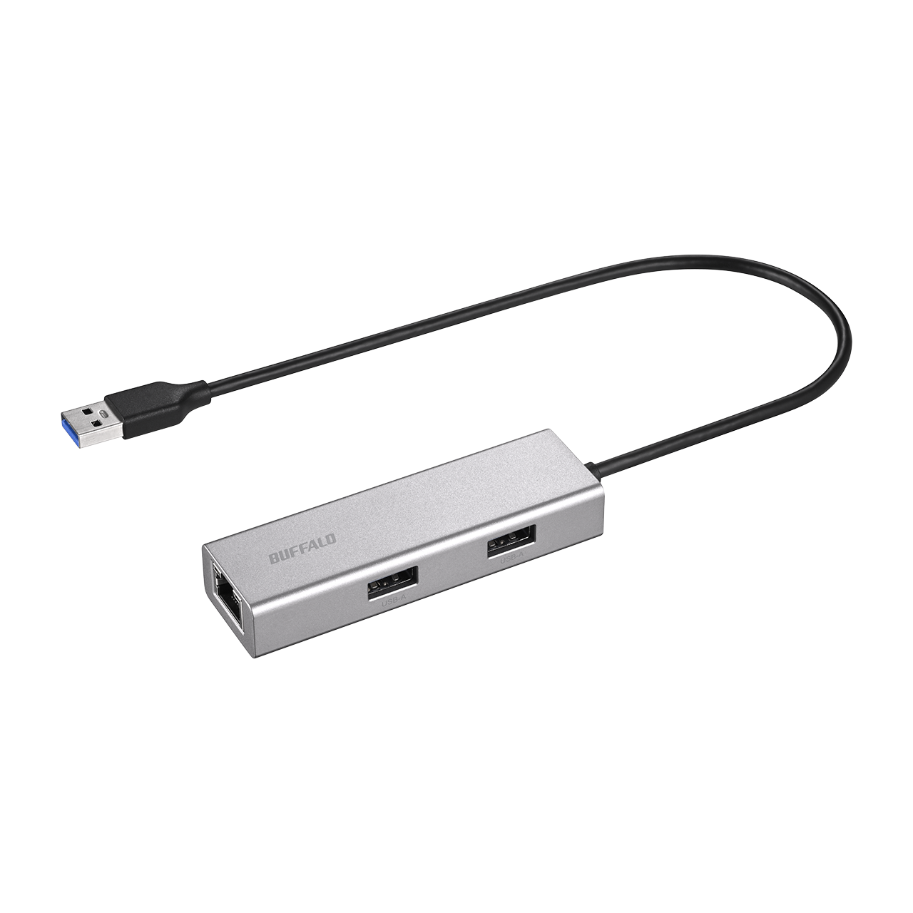 ケーブル１本でUSB機器をまとめて接続。USB 3.2（Gen 1）対応Type-A端子を3ポート搭載した、USBハブ付きGiga...