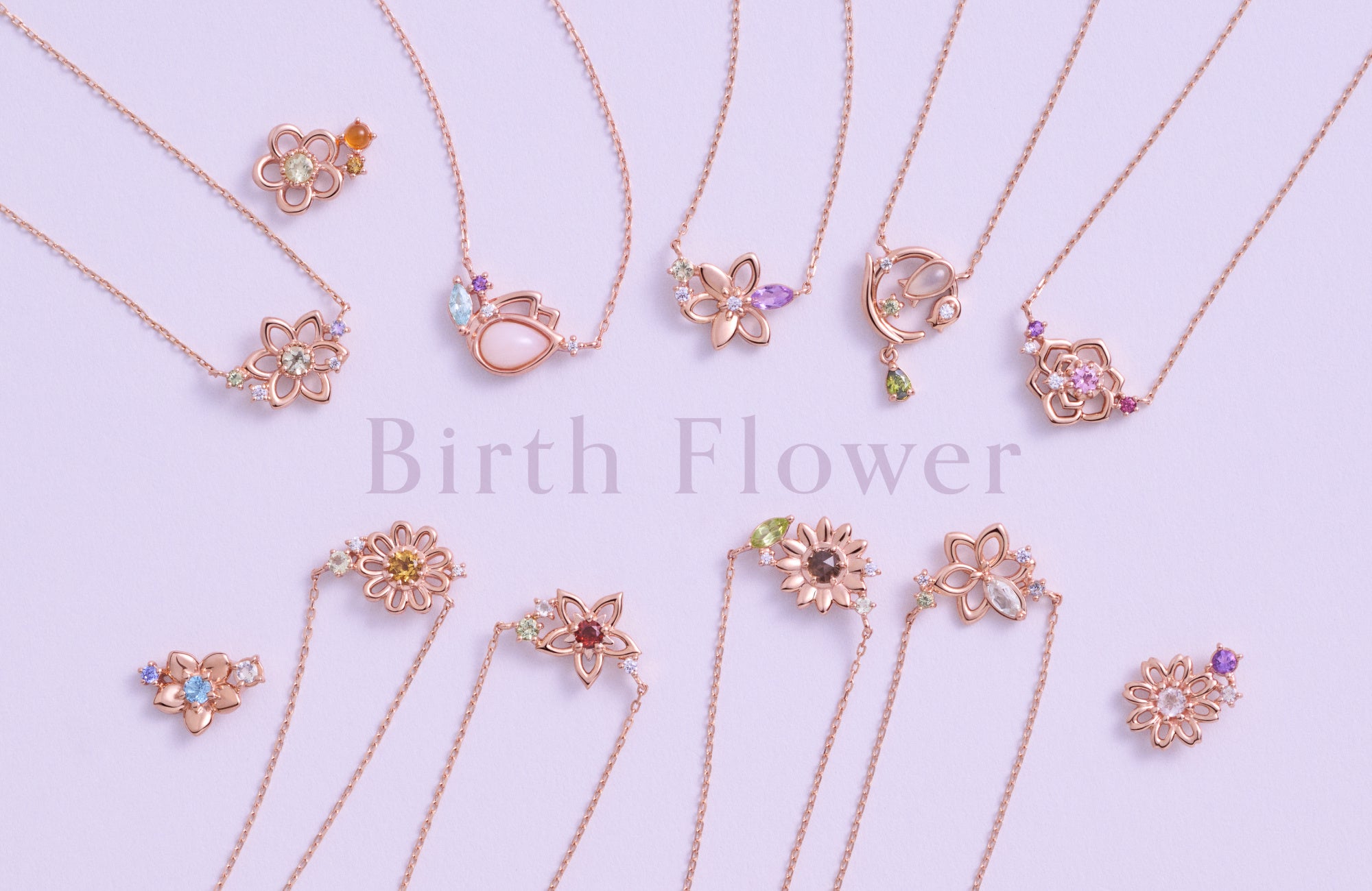 Canal ４℃「Your Bestday 365」から誕生花モチーフの新作ジュエリー『Birth Flower』が登場