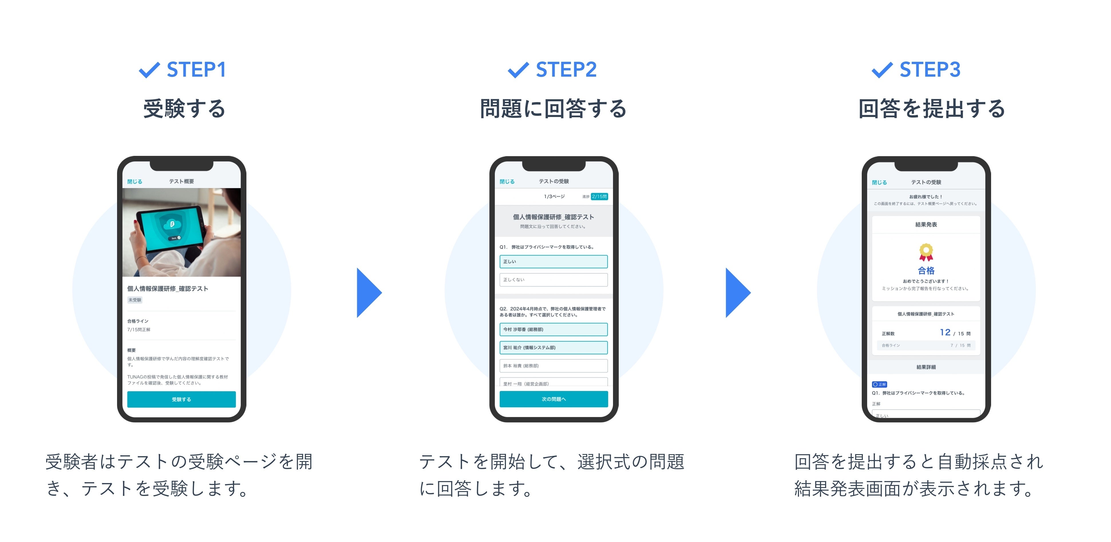 「TUNAG」が社内教育用「テスト機能」をリリース。スマホひとつで新入社員・アルバイトの早期戦力化・定着を...