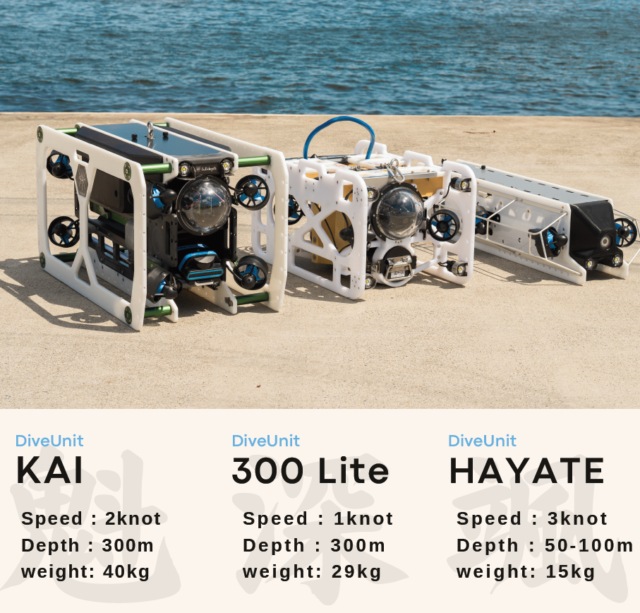 FullDepth、新型の国産産業用水中ドローン「DiveUnit KAI」,「DiveUnit 300 Lite」,「DiveUnit HAYATE」を販...