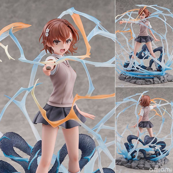 『とある科学の超電磁砲T』より、主人公「御坂美琴」がスケールフィギュアで登場。あみあみにて予約受付中。