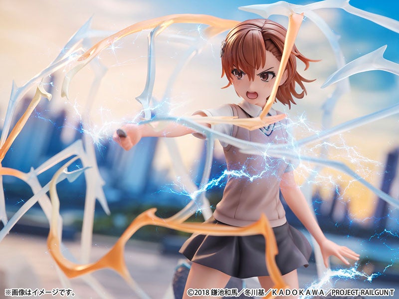 『とある科学の超電磁砲T』より、主人公「御坂美琴」がスケールフィギュアで登場。あみあみにて予約受付中。