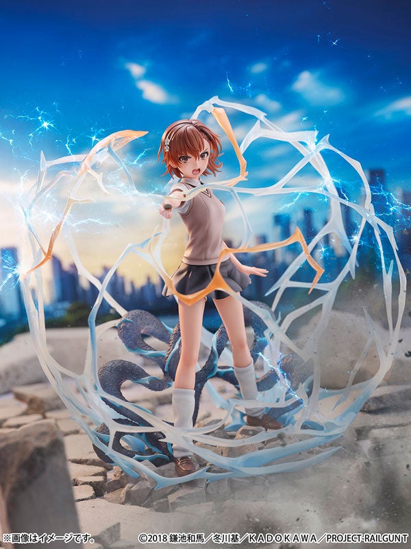 『とある科学の超電磁砲T』より、主人公「御坂美琴」がスケールフィギュアで登場。あみあみにて予約受付中。