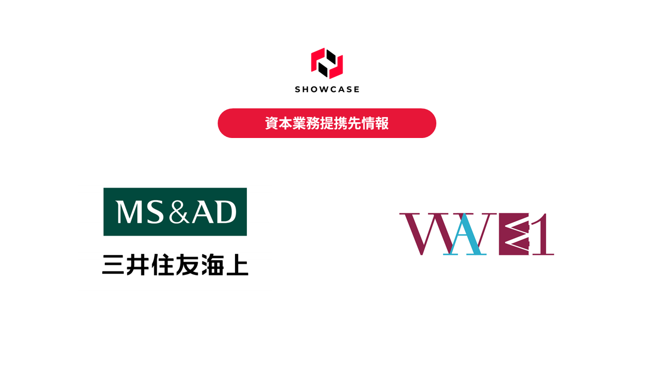 ショーケースの資本業務提携先のＷＡＶＥ１が三井住友海上と協業開始