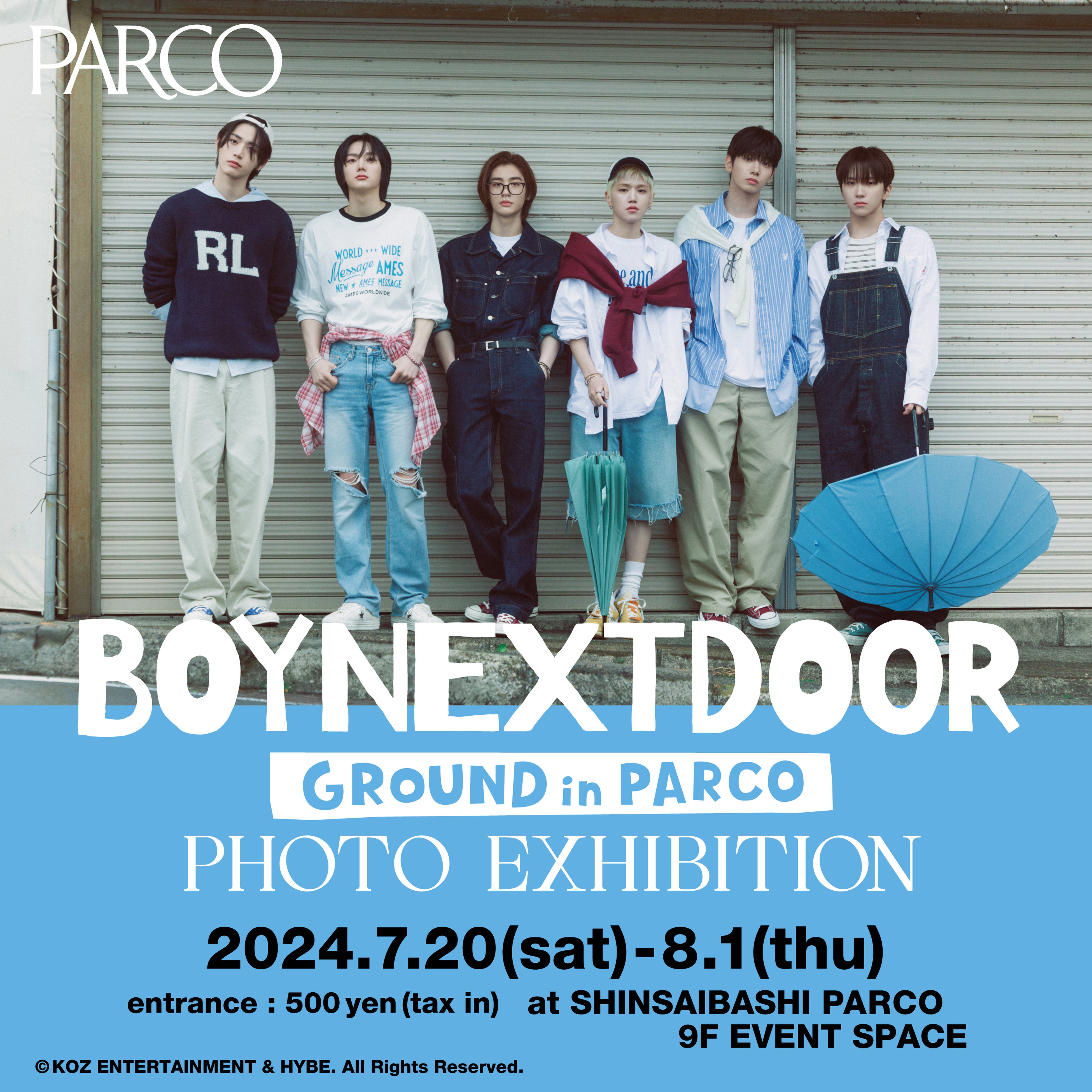 本日待望の日本デビュー！BOYNEXTDOOR国内初の写真展「BOYNEXTDOOR GROUND IN PARCO -PHOTO EXHIBITION-」渋...