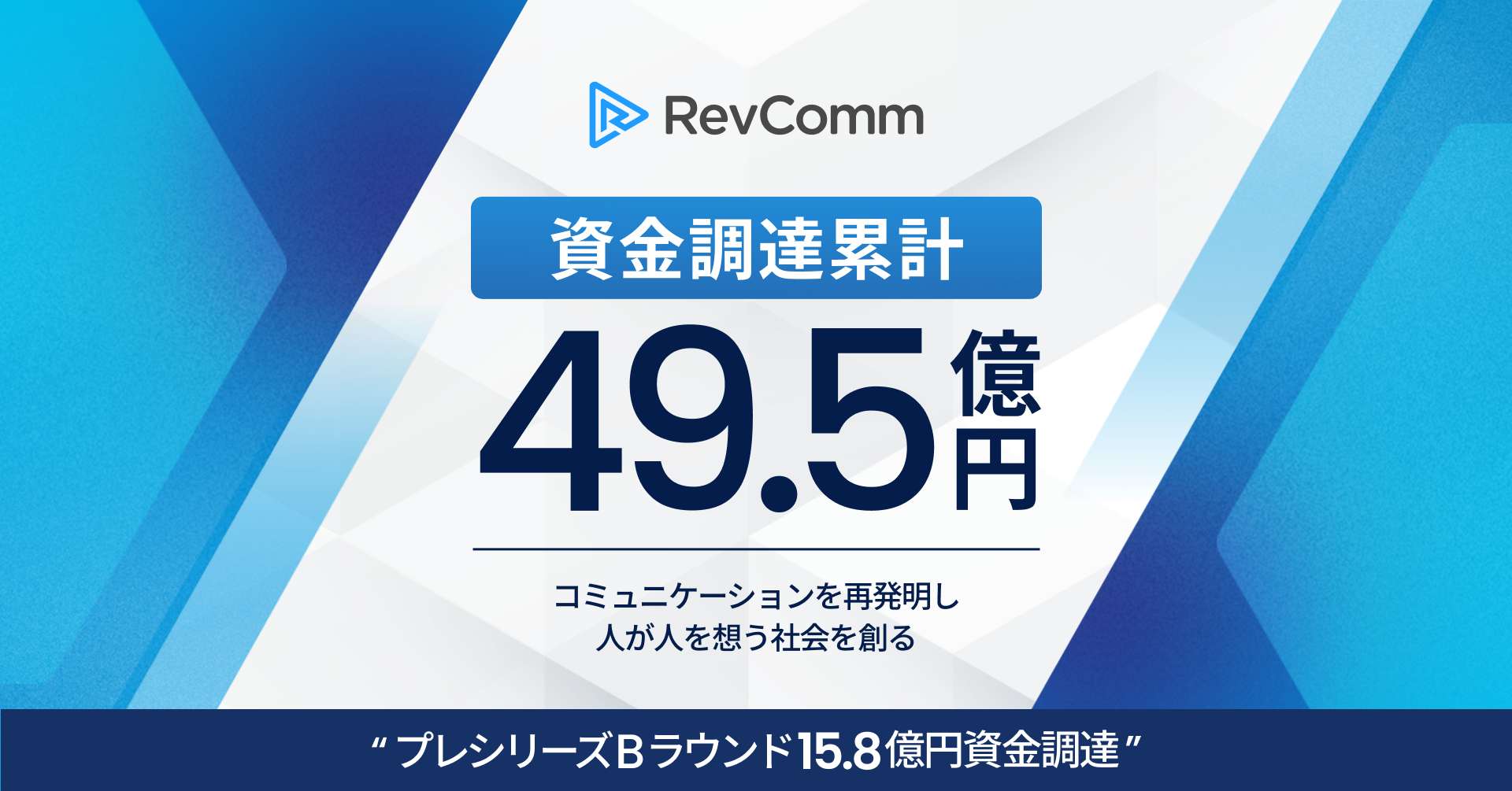 レブコム、プレシリーズBラウンドで15.8億円の資金調達を実施、累計資金調達額は49.5億円に