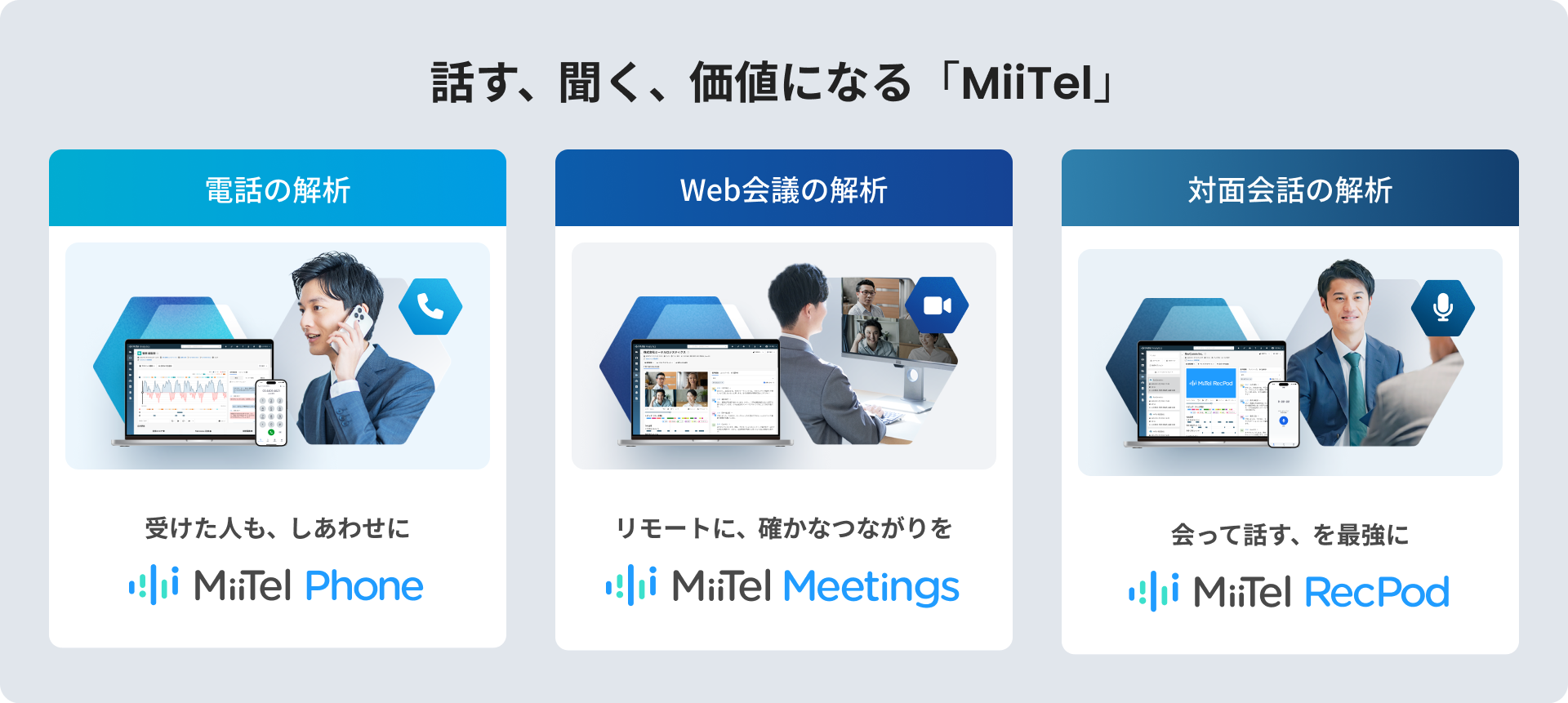 レブコム、「MiiTel」を「MiiTel Phone」に名称変更し、ブランドタグラインを発表　ー話す、聞く、価値になる...