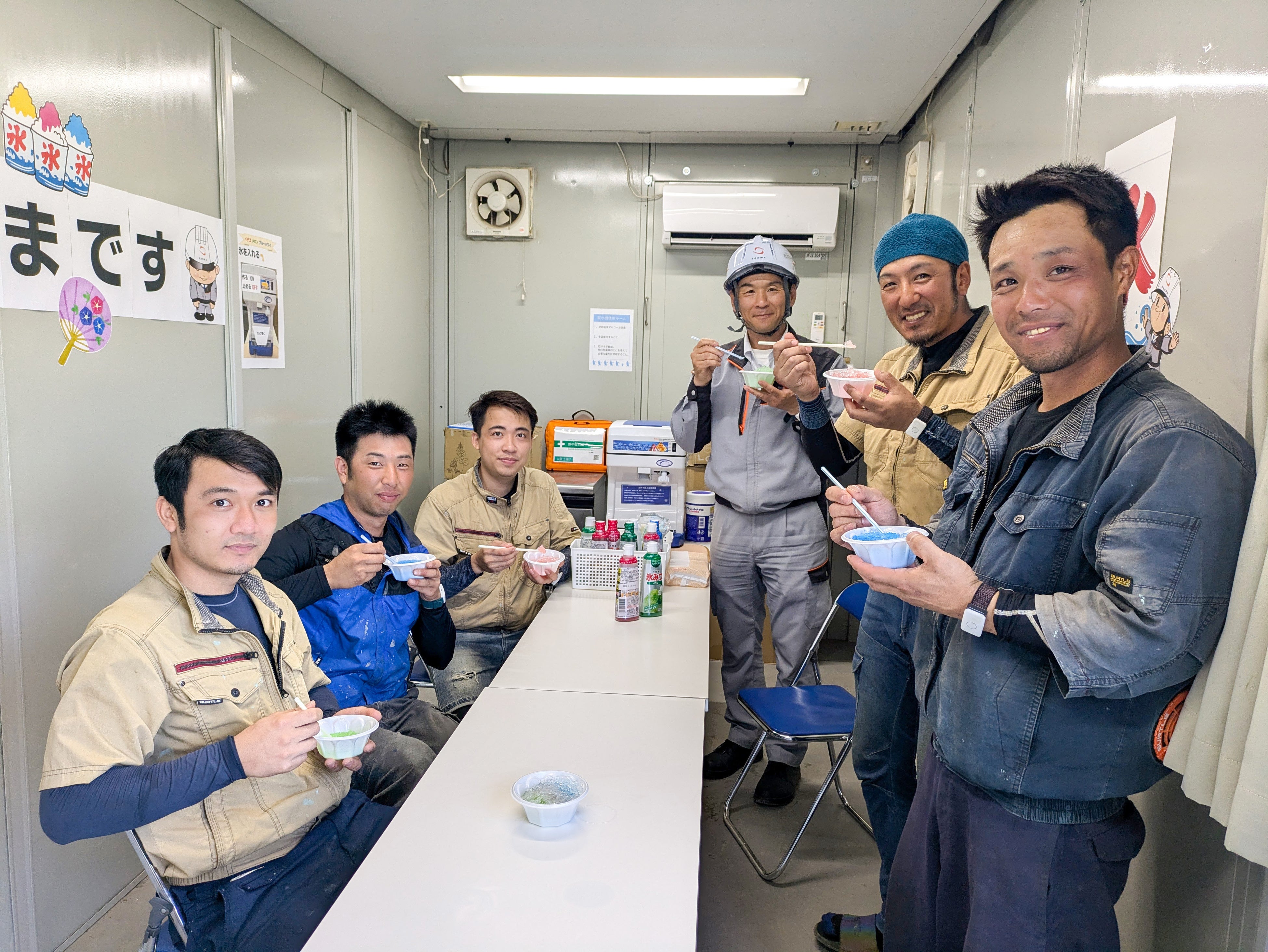 三和建設、今年も建設現場にかき氷ステーションを設置し、熱中症対策を強化～身体を内部から効率よく冷却する...