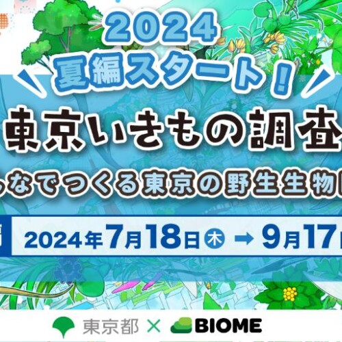 東京都 x 株式会社バイオーム『東京いきもの調査団 2024夏編』スタート