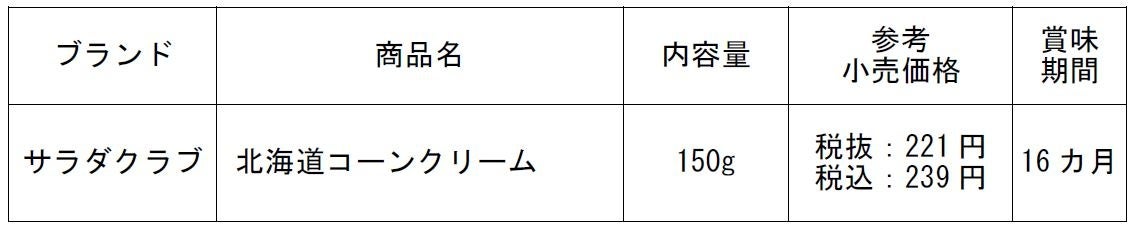 サラダクラブ 素材パウチシリーズ「北海道コーンクリーム」をリニューアル　スーパースイート種のコーンで新...