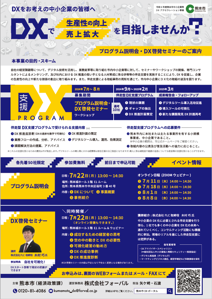 「熊本市中小企業等ＤＸアクセラレーション事業」を実施