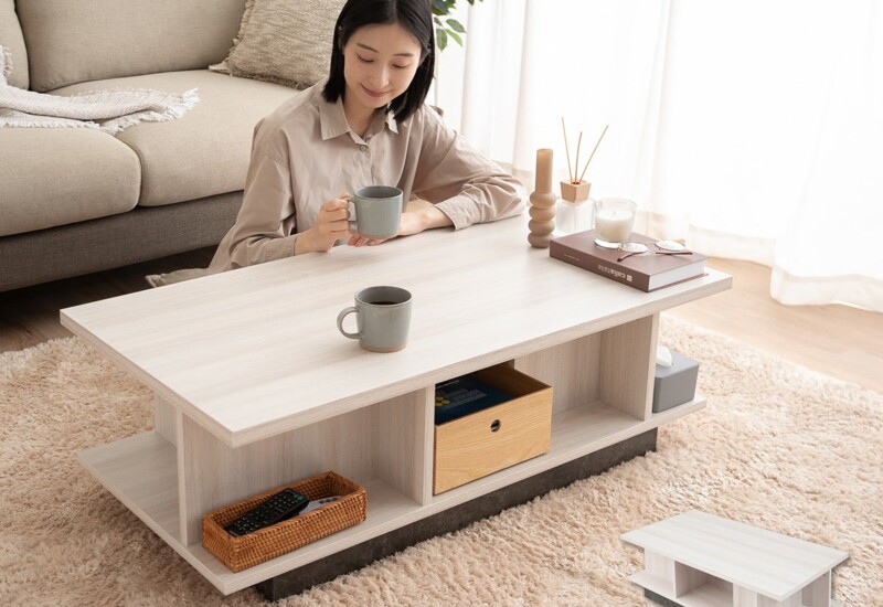 これ1台で片付け上手に！『収納付きセンターテーブル』が新発売！リビングを美しく整理整頓するアイデア家具...