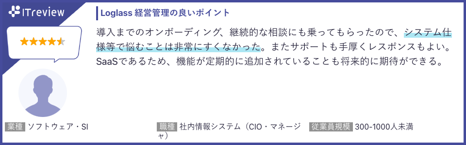 クラウド経営管理システム「Loglass」が、ITreview Grid Award 2024 Summerの「予算管理システム」カテゴリで...