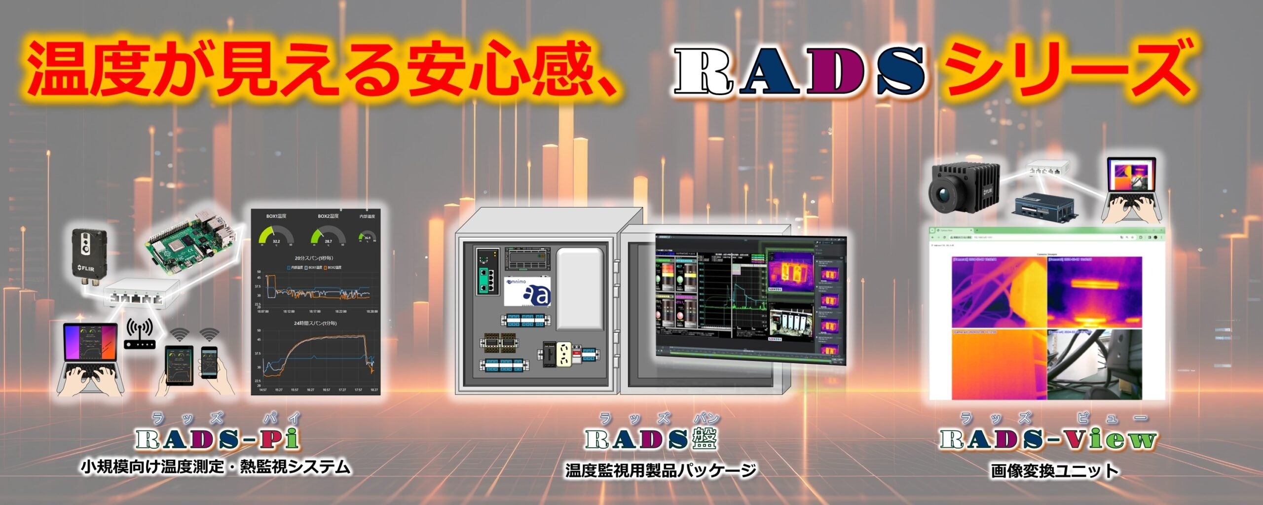 異常温度監視向け製品パッケージ " RADSシリーズ "