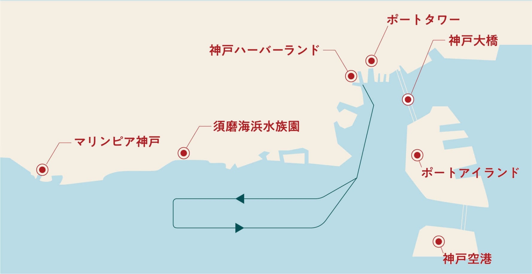 トワイライトクルーズ航路