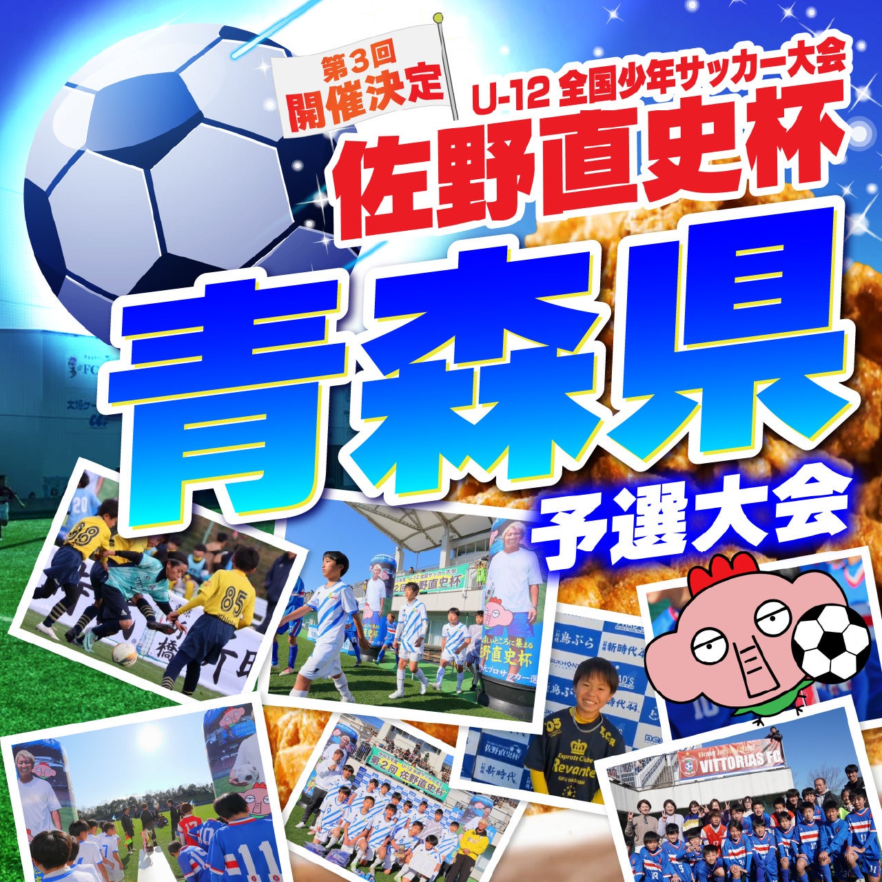 7月30.31日に開催！U-12全国少年サッカー大会『佐野直史杯』東北ブロック予選大会青森県会場！