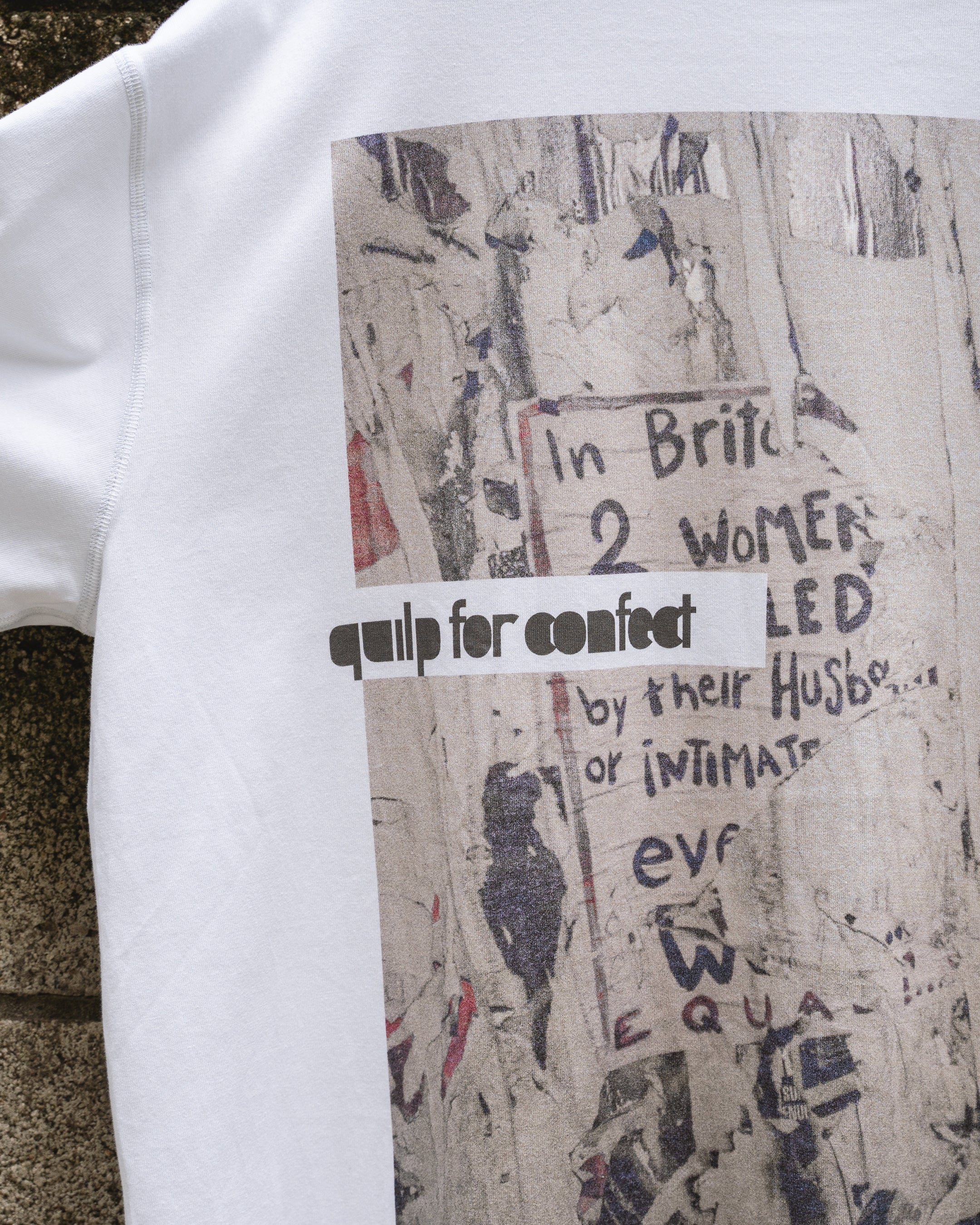 ロンドンに通い詰めたQUILP森下氏の壁写真から厳選。CONFECTがTシャツを別注オーダー。