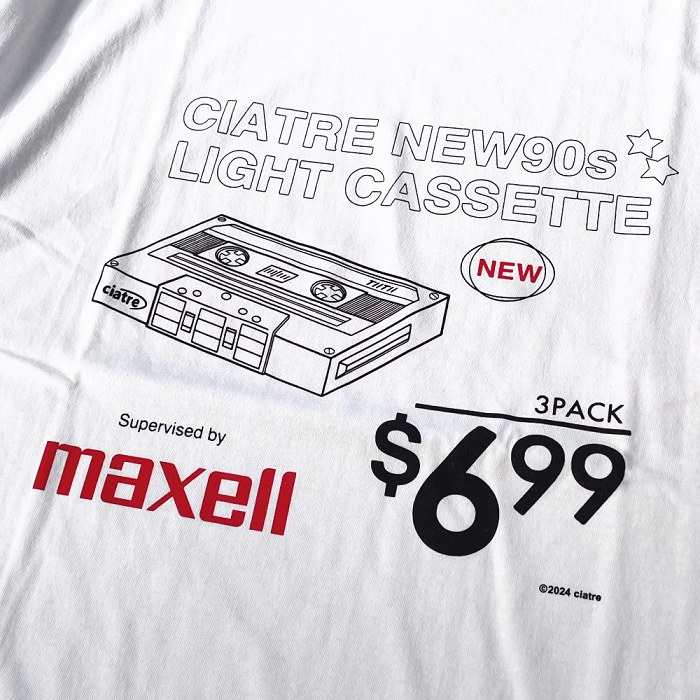 マクセルと「ciatre」がコラボレーション「maxell」ブランドロゴがTシャツ・キャップ・ゲームシャツに採用