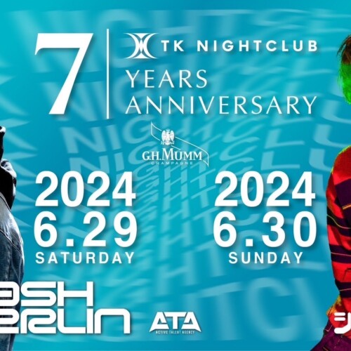 TK NIGHTCLUBが7周年を迎え、Dash BerlinやALAN SHIRAHAMAなど豪華ゲストDJを招いたアニバーサリーイベント月...