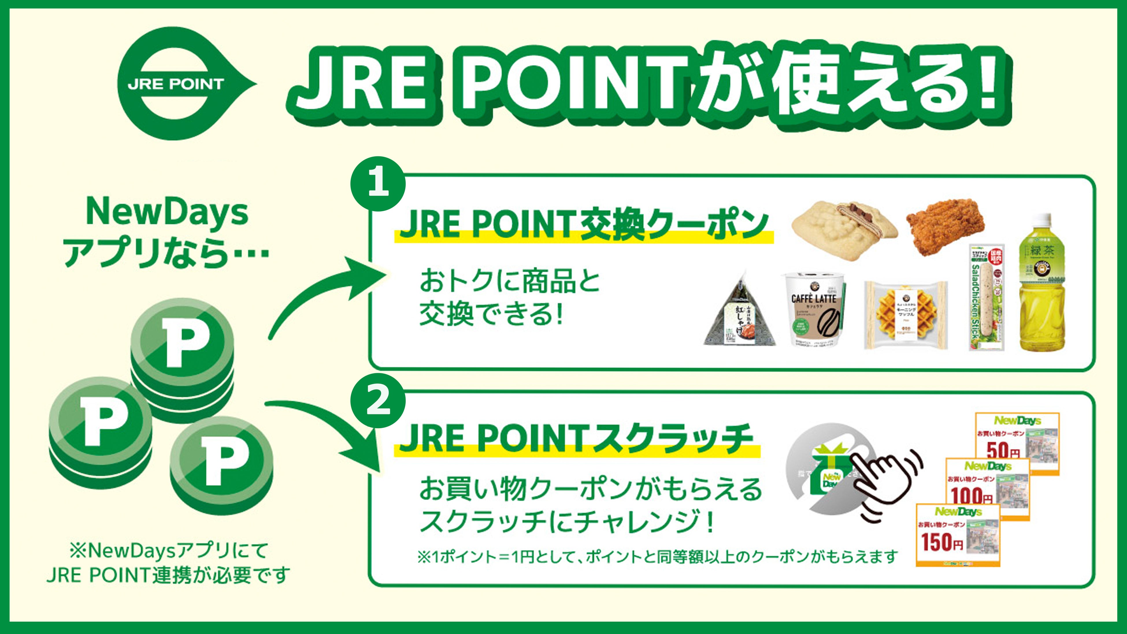 NewDaysアプリとJRE POINTの連携サービスを7月30日から開始します！