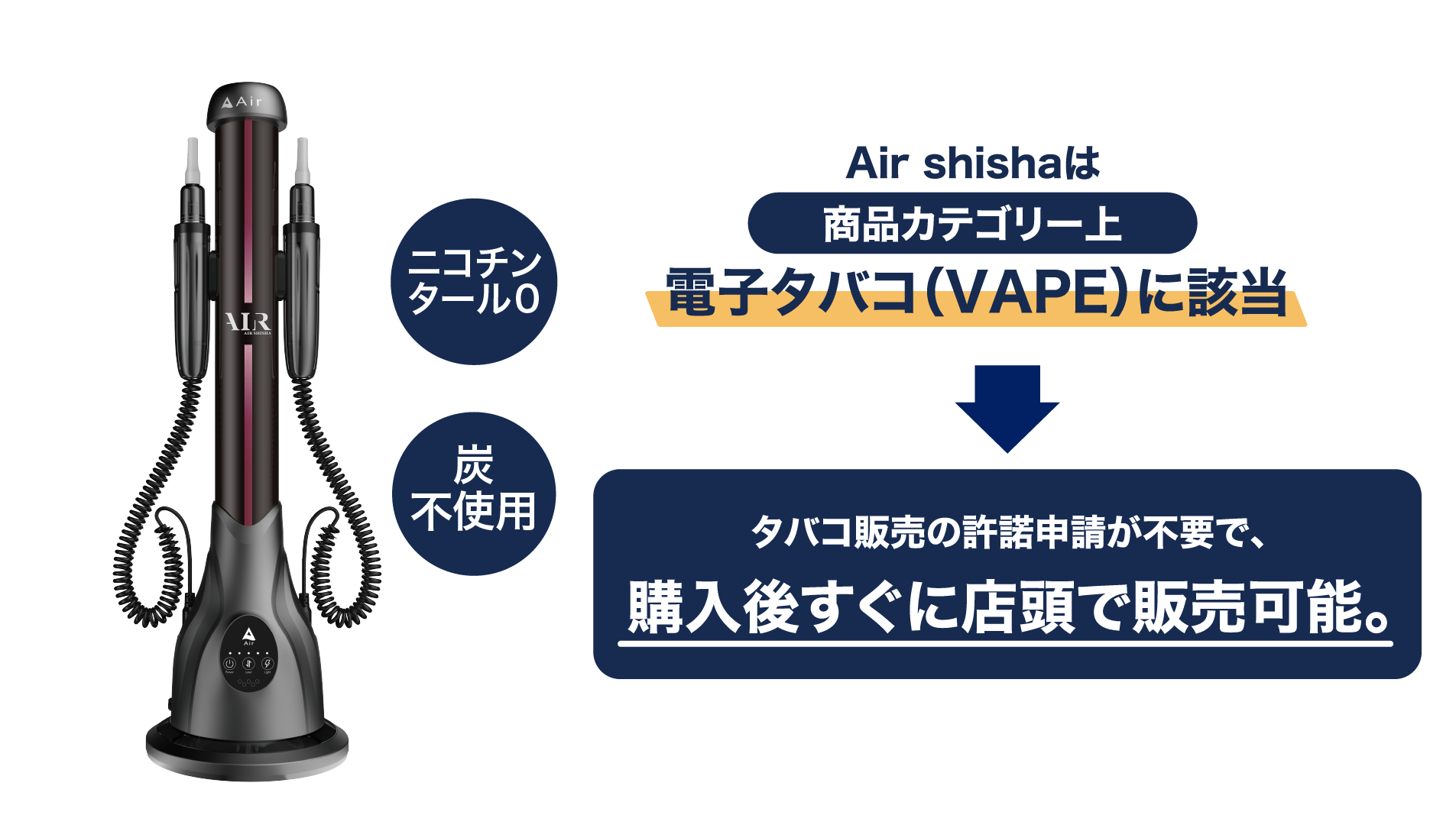 【炭も待ち時間もいらない！】ノンニコチン・ノンタール置き型電子シーシャAir shisha２が、7/24(水)よりMaku...