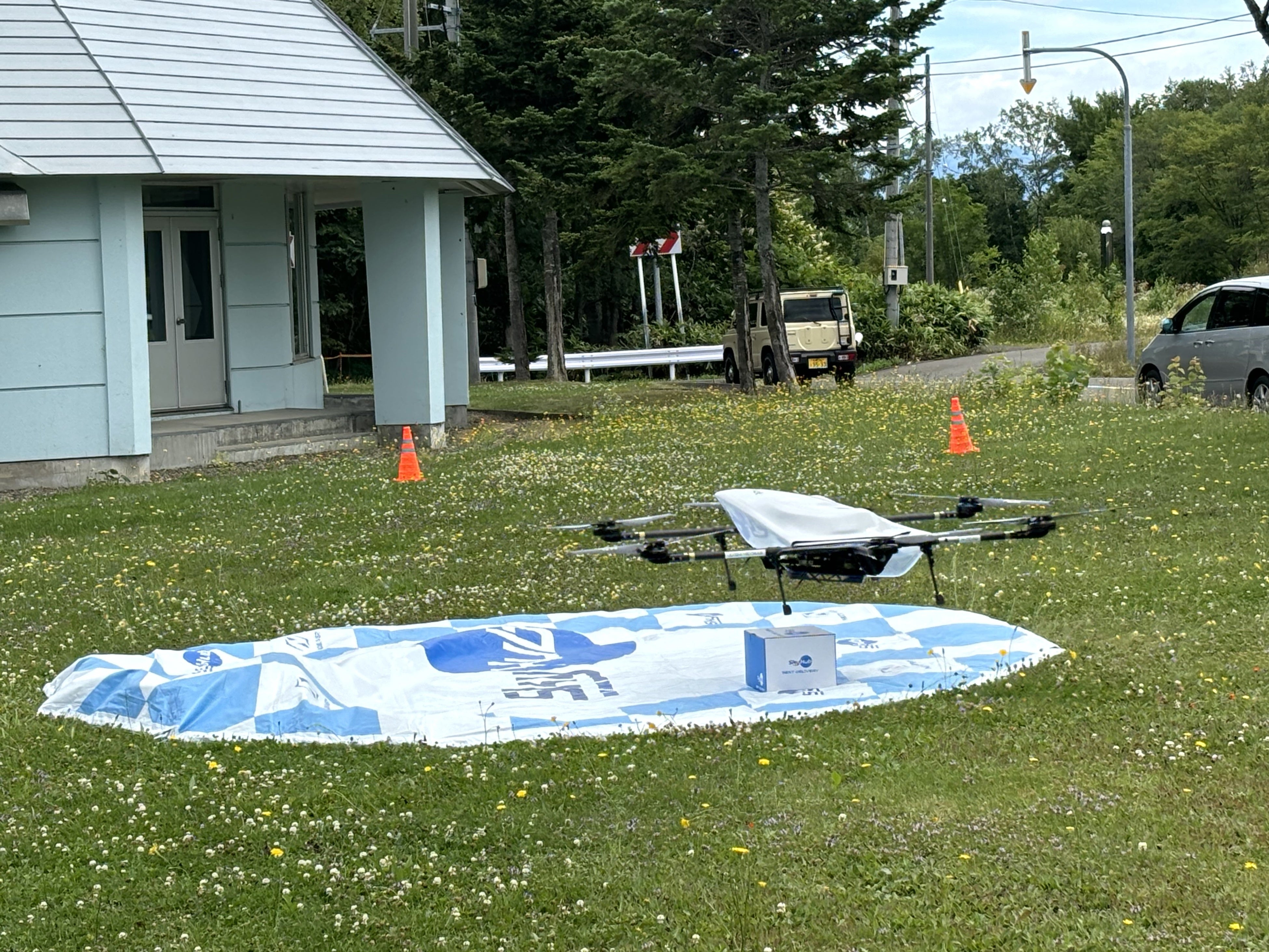 北海道新十津川町でドローンを活用した新スマート物流SkyHub®の社会実装がスタート