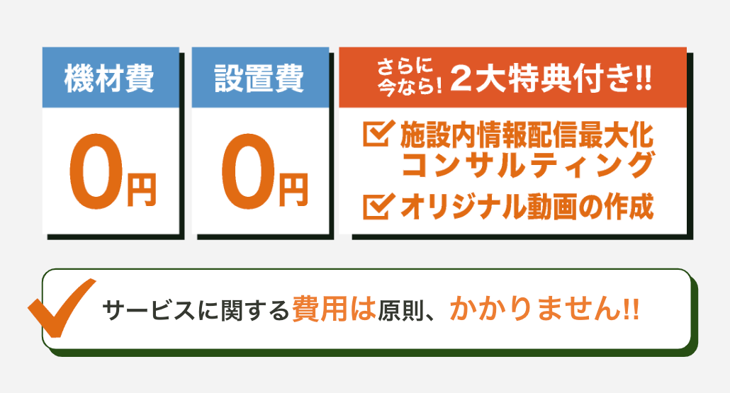 "ゴルフ場"でのサイネージ情報配信サービス「GOLF xAdbox」のご案内【今だけ無料設置！】