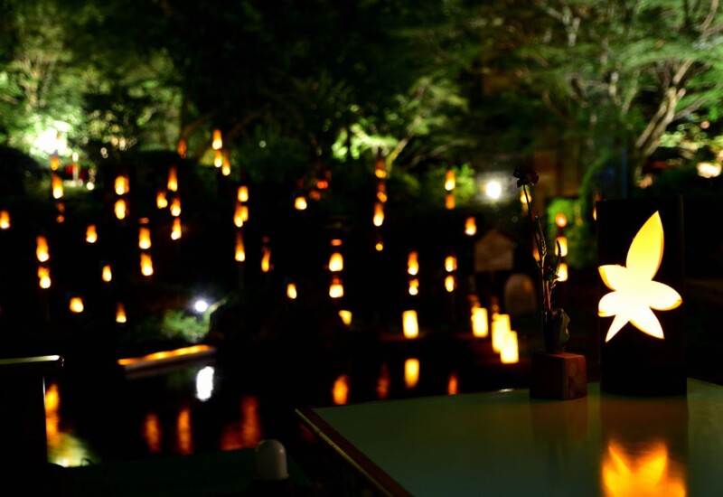 幻想的な光が魅力の「庭園竹灯り」を7月1日より実施。28日には記念コンサートも開催 - 新潟県阿賀野市