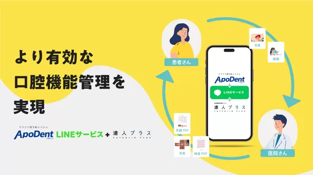 デンタルクリニック向けクラウド型予約システム
「ApoDent LINEサービス」に新機能追加