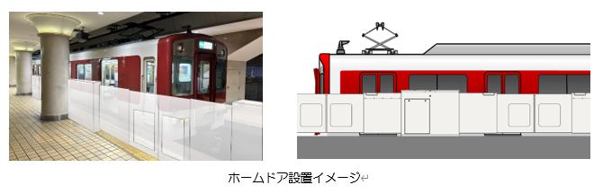 近鉄名古屋駅２・３番線でホームドアの設置工事を開催します