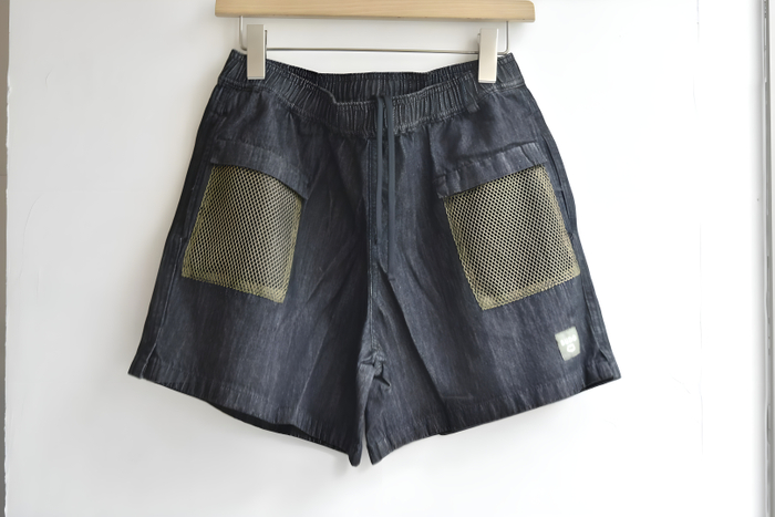 ＜MINIMUM DENIM SHORTS＞：washed black