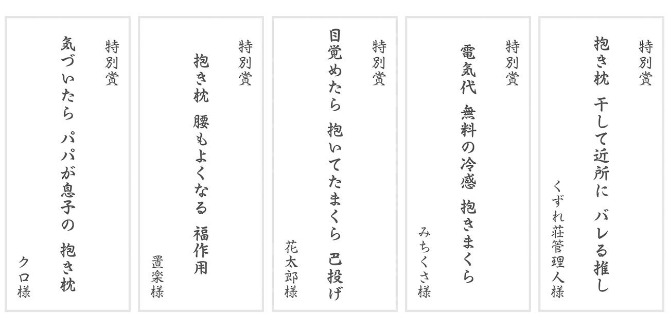 応募総数1,791点、「抱きまくら川柳」の入選作品発表！ 最優秀賞に選ばれた作品は？まくら株式会社主催「抱き...